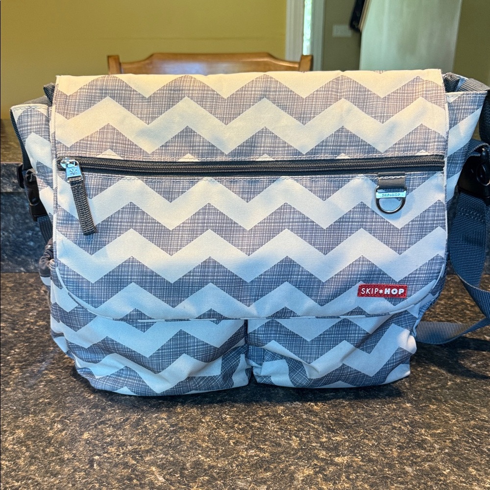 Skip Hop Chevron Patterned Messenger Bag